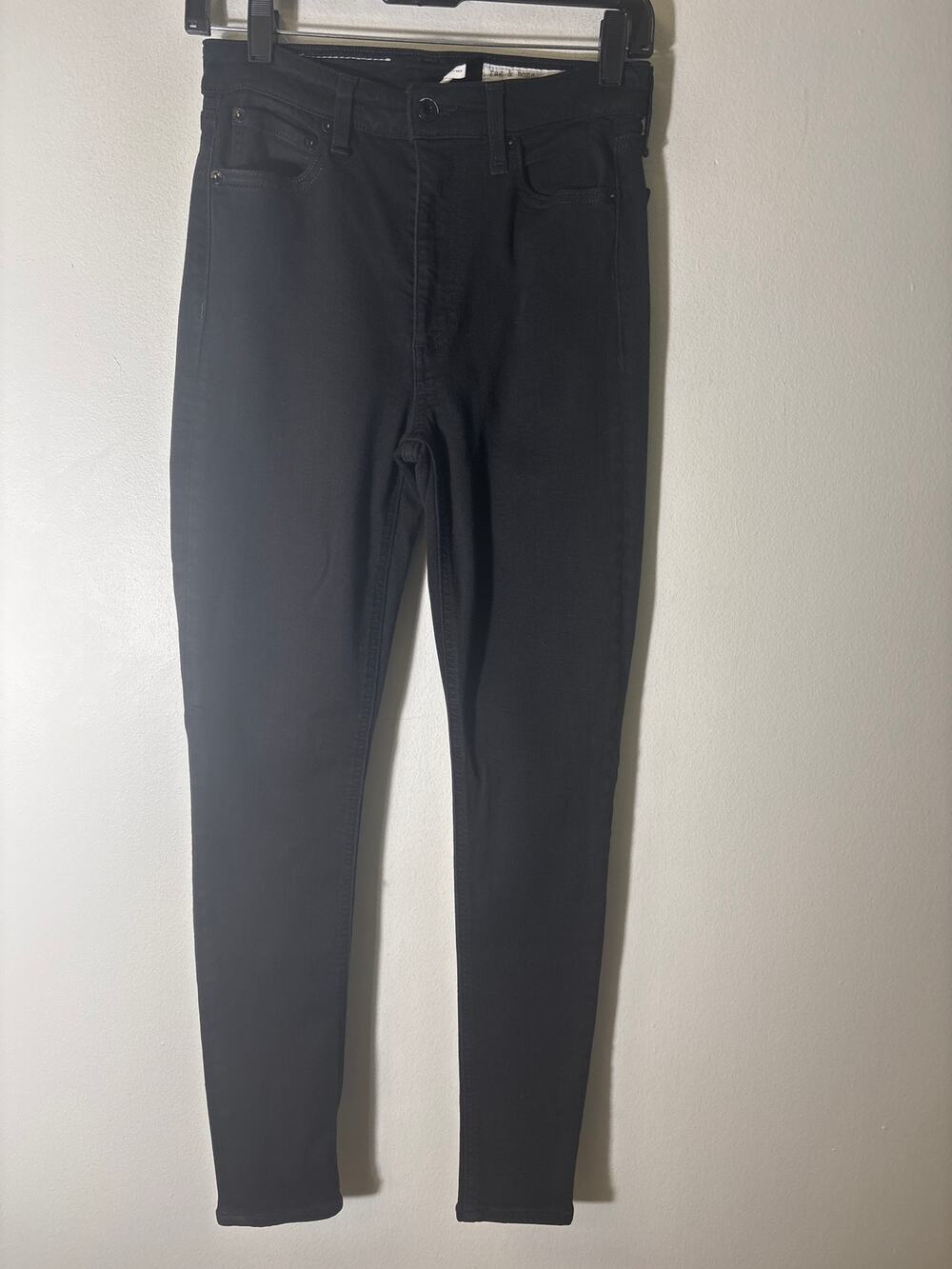 Rag & Bone Black High Waist Skinny Jeans Sz 27